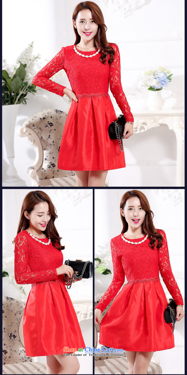 Mrs 2015 autumn and winter talks with the new Korean bridal dresses bows service stylish dresses female red XL Photo, prices, brand platters! The elections are supplied in the national character of distribution, so action, buy now enjoy more preferential! As soon as possible.