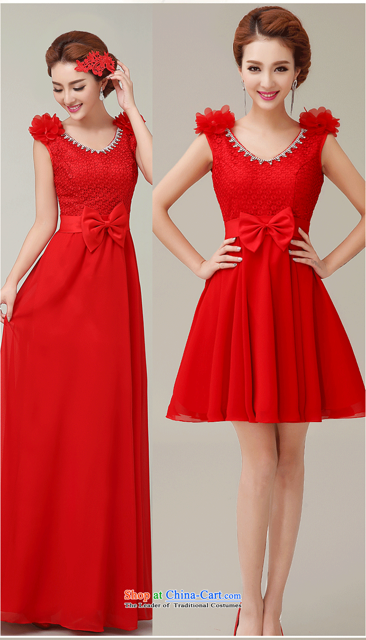 Yi Sang-  2015 summer love new bride shoulders Top Loin of pregnant women dress bridesmaid marriage bows wedding dress length of red wedding dresses short, S pictures, prices, brand platters! The elections are supplied in the national character of distribution, so action, buy now enjoy more preferential! As soon as possible.