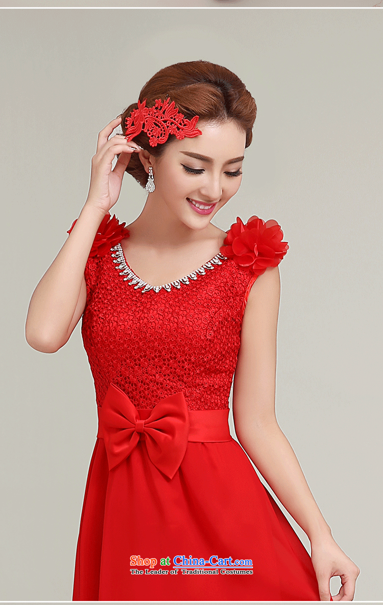 Yi Sang-  2015 summer love new bride shoulders Top Loin of pregnant women dress bridesmaid marriage bows wedding dress length of red wedding dresses short, S pictures, prices, brand platters! The elections are supplied in the national character of distribution, so action, buy now enjoy more preferential! As soon as possible.
