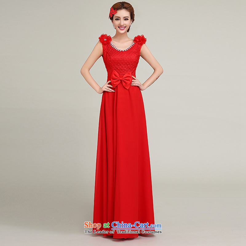 Yi Sang-  2015 summer love new bride shoulders Top Loin of pregnant women dress bridesmaid marriage bows wedding dress length of red wedding dresses short, S, Yi love is , , , shopping on the Internet