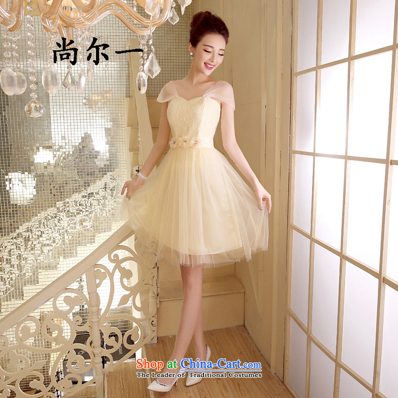 Yet, a new paragraph wedding dresses bridesmaid services with Korean short, sister married in small dress skirt5274 champagne color are code