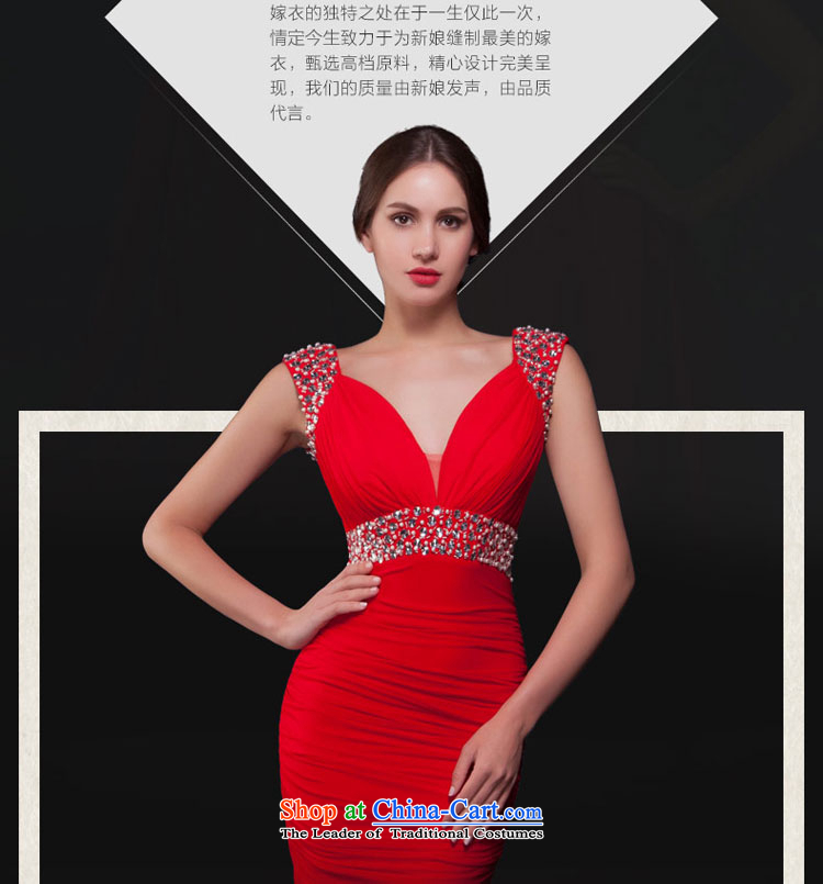 Love of the life of a new summer of 2015 fashionable deep V-Neck crowsfoot video thin red brides Sau San bows service banquet evening dresses made red message size picture concept designed, prices, brand platters! The elections are supplied in the national character of distribution, so action, buy now enjoy more preferential! As soon as possible.