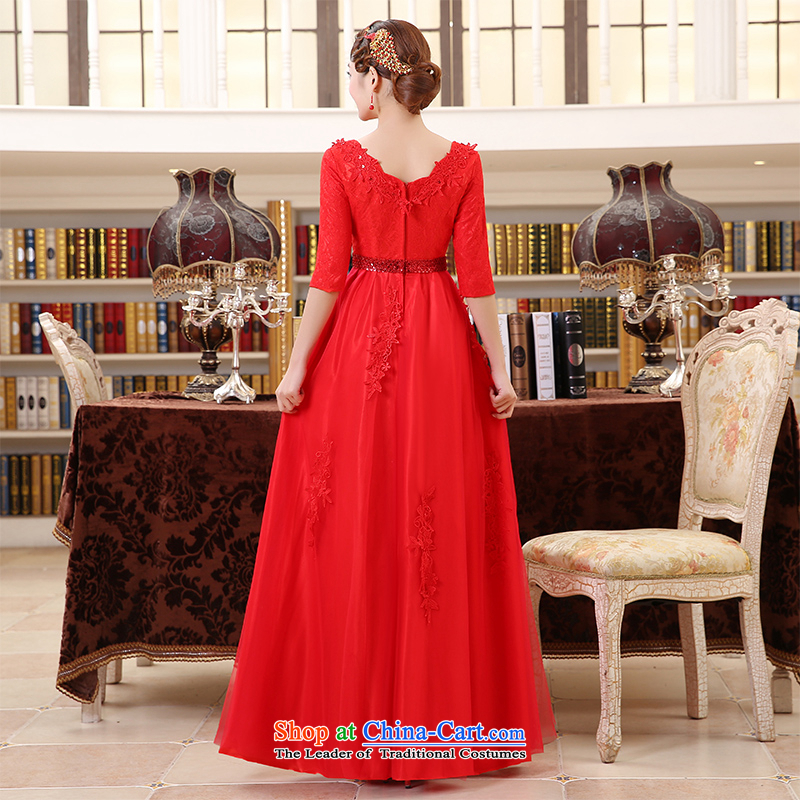 Starring impression wedding dresses 2015 new marriages bows service long red dress evening L2039 S, starring impression shopping on the Internet has been pressed.