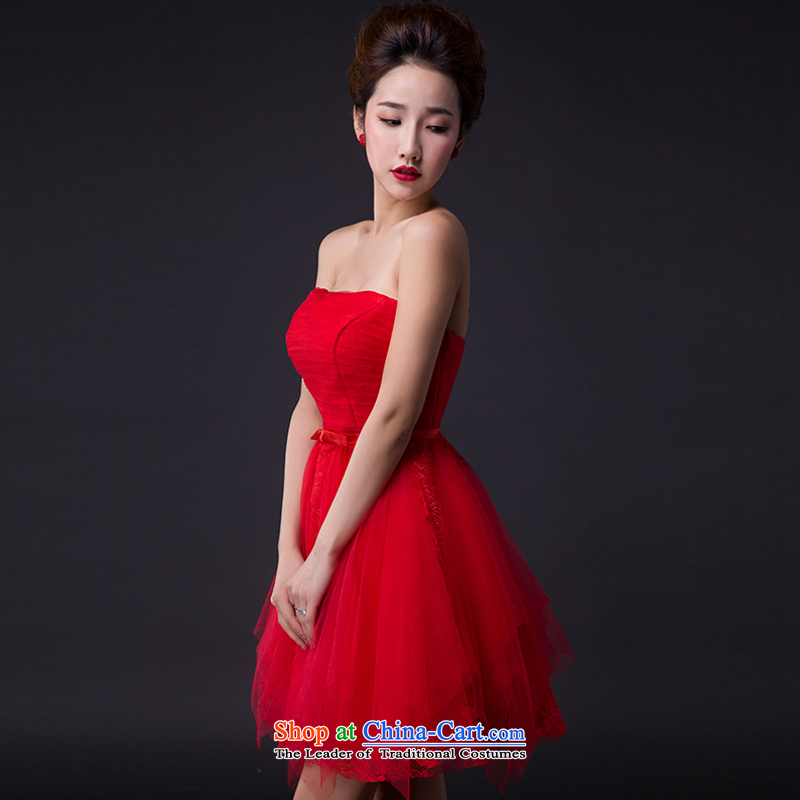Hei Kaki wedding dresses 2015 New Classic Korean Princess Bride wiping the chest straps short, only the lap bridesmaid JX04 XXL, red-service kaki shopping on the Internet has been pressed.
