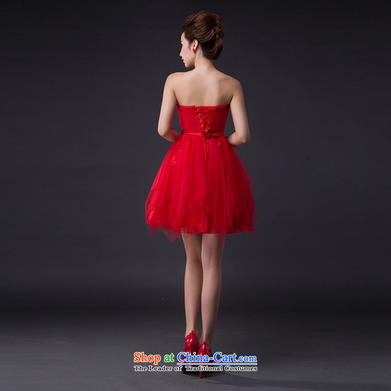 Hei Kaki wedding dresses 2015 New Classic Korean Princess Bride wiping the chest straps short, only the lap bridesmaid JX04 XXL, red-service kaki shopping on the Internet has been pressed.