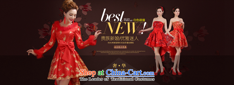 Pure Love bamboo yarn wedding dresses red dress front stub after bride gown bridal dresses Sau San legs toasting champagne evening dress will stage services B Red Red XL Photo, prices, brand platters! The elections are supplied in the national character of distribution, so action, buy now enjoy more preferential! As soon as possible.
