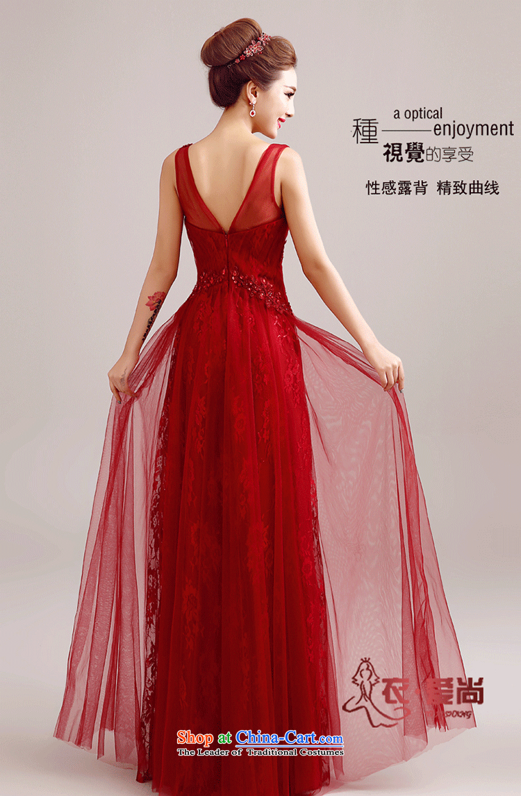 Yi Sang-wedding dresses Love 2015 Summer new Korean shoulders and sexy deep V-Neck marriages bows service banquet evening dresses wedding dress long female wine red can be made plus $30 does not return pictures, prices, brand platters! The elections are supplied in the national character of distribution, so action, buy now enjoy more preferential! As soon as possible.