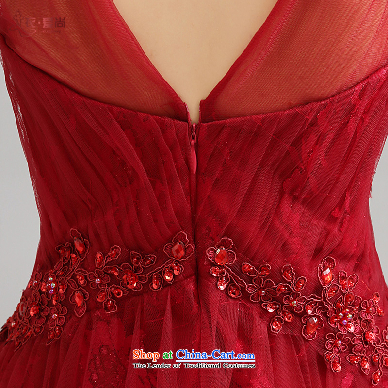 Yi Sang-wedding dresses Love 2015 Summer new Korean shoulders and sexy deep V-Neck marriages bows service banquet evening dresses wedding dress long female wine red can be made plus $30 does not return, Yi Sang Love , , , shopping on the Internet