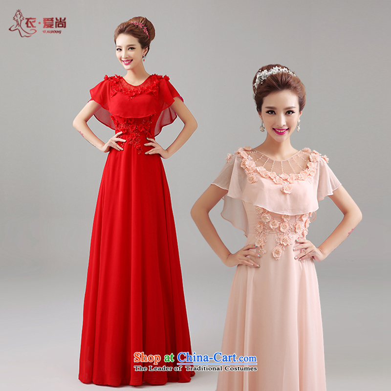 Yi Sang-wedding dresses Love 2015 Summer new marriages bows services bridesmaid dress long red bows service banquet shoulders evening dresses female pink can be made plus $30 does not return, Yi Sang Love , , , shopping on the Internet