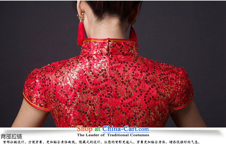 Hei Kaki 2015 new bows dress classic style of retro fine embroidery irrepressible tray clip dress skirt  L001 deep red XL Photo, prices, brand platters! The elections are supplied in the national character of distribution, so action, buy now enjoy more preferential! As soon as possible.