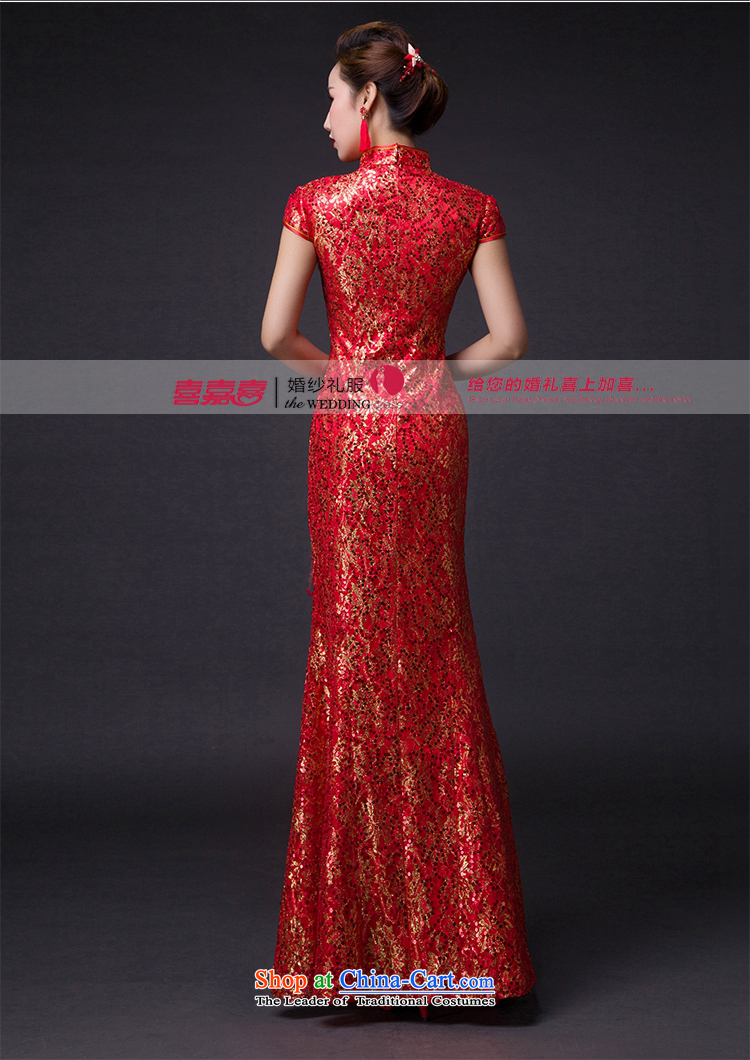 Hei Kaki 2015 new bows dress classic style of retro fine embroidery irrepressible tray clip dress skirt  L001 deep red XL Photo, prices, brand platters! The elections are supplied in the national character of distribution, so action, buy now enjoy more preferential! As soon as possible.