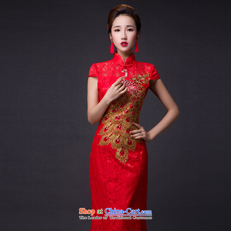 Hei Kaki 2015 new bows dress classic style of retro fine embroidery irrepressible tray clip dress skirt L002 RED XS, Hei Kaki shopping on the Internet has been pressed.
