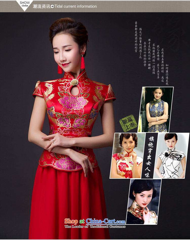 Hei Kaki 2015 new bows dress classic style of retro fine embroidery irrepressible tray clip dress skirt L016 RED XS picture, prices, brand platters! The elections are supplied in the national character of distribution, so action, buy now enjoy more preferential! As soon as possible.