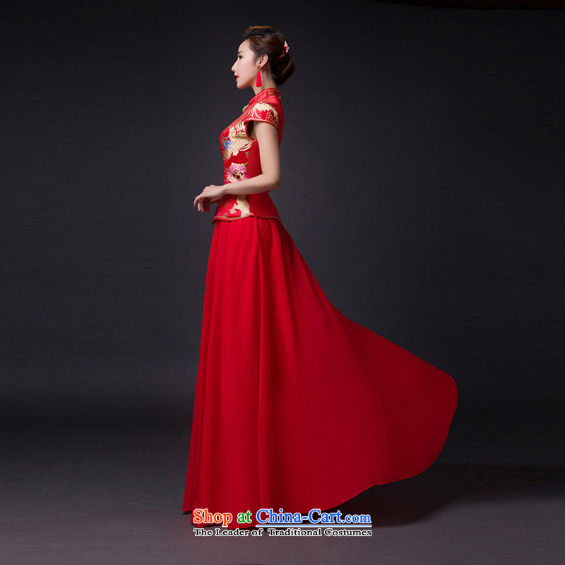 Hei Kaki 2015 new bows dress classic style of retro fine embroidery irrepressible tray clip dress skirt L016 RED XS, Hei Kaki shopping on the Internet has been pressed.
