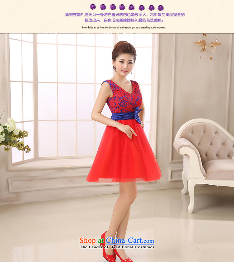 Pure Love bamboo yarn autumn 2015 new dress lace wild dress shoulders V-Neck dress bride dress Dress Short Sau San, Red XL Photo, prices, brand platters! The elections are supplied in the national character of distribution, so action, buy now enjoy more preferential! As soon as possible.