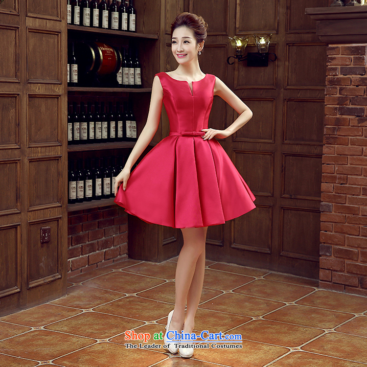 Evening dress the new 2015 Spring/Summer bride bows wedding dress uniform length of red shoulders bridesmaid SERVICES ARE RED M picture, prices, brand platters! The elections are supplied in the national character of distribution, so action, buy now enjoy more preferential! As soon as possible.