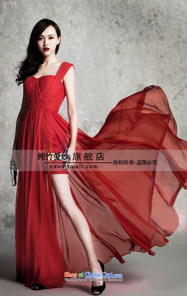 Pure Love bamboo yarn long legs dress red dress gliding irrepressible dress suit bows dress brides Sau San dress will stage services red L picture, prices, brand platters! The elections are supplied in the national character of distribution, so action, buy now enjoy more preferential! As soon as possible.