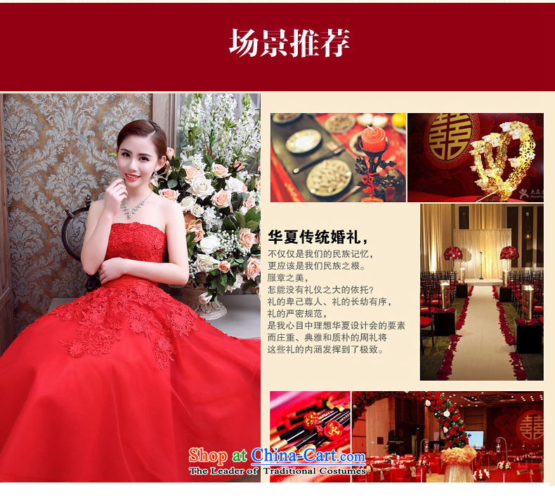 Noritsune bride Wedding 2015 Korean Red long wedding wiping the chest straps dresses marriage bows evening dresses red XS picture, prices, brand platters! The elections are supplied in the national character of distribution, so action, buy now enjoy more preferential! As soon as possible.