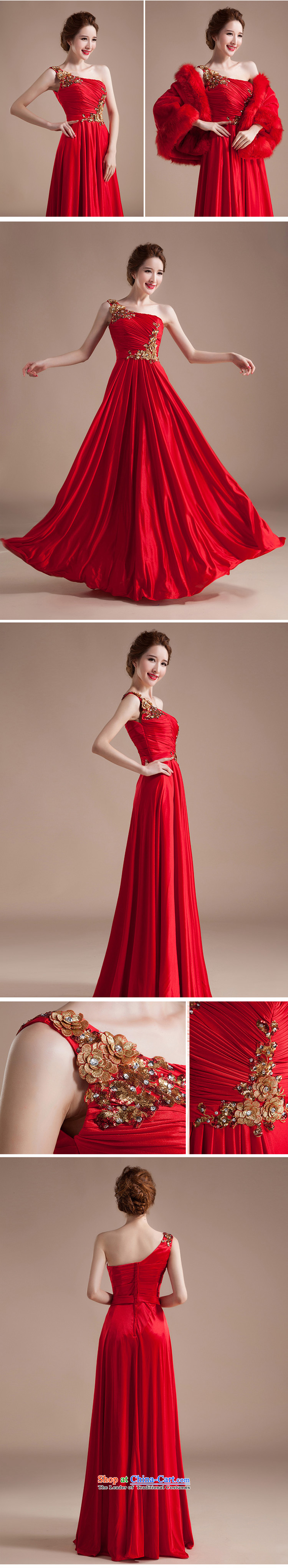 Charlene Choi Ling Lace Embroidery flowers shoulder red marriages bows service wedding dress evening long pink M picture, prices, brand platters! The elections are supplied in the national character of distribution, so action, buy now enjoy more preferential! As soon as possible.