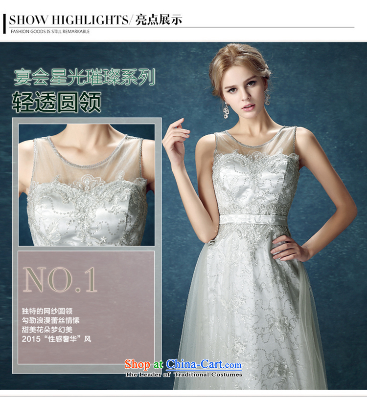 Time Syrian evening dresses 2015 New Long Smoke Gray lace temperament Sau San Wedding banquet service bridesmaid dresses bows will Smoke Gray XL Photo, prices, brand platters! The elections are supplied in the national character of distribution, so action, buy now enjoy more preferential! As soon as possible.