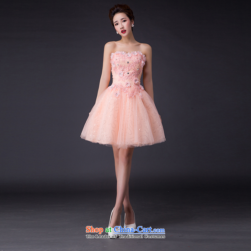 Hei Kaki 2015 new bows dress Korean stylish evening dresses and chest was chaired by annual concert dress  JX12 skirt and pink , L-hi kaki shopping on the Internet has been pressed.