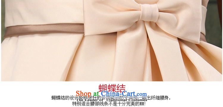 Pure Love bamboo yarn 2015 new bridesmaid Dress Short, champagne color shoulders bridesmaid wedding in Sau San evening dress the summer and fall of small champagne color M picture, prices, brand platters! The elections are supplied in the national character of distribution, so action, buy now enjoy more preferential! As soon as possible.