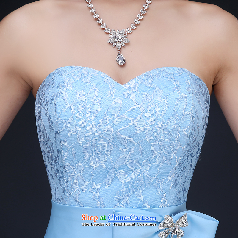 Jie Mija 2015 new head of bridesmaid bridesmaid services and sisters, Ms. skirt stylish wedding dress banquet evening dresses female depilation chest XS, Cheng Kejie skyblue mia , , , shopping on the Internet