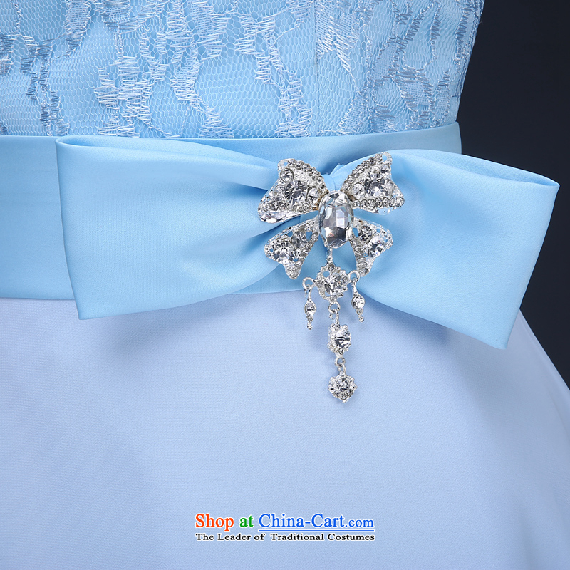 Jie Mija 2015 new head of bridesmaid bridesmaid services and sisters, Ms. skirt stylish wedding dress banquet evening dresses female depilation chest XS, Cheng Kejie skyblue mia , , , shopping on the Internet
