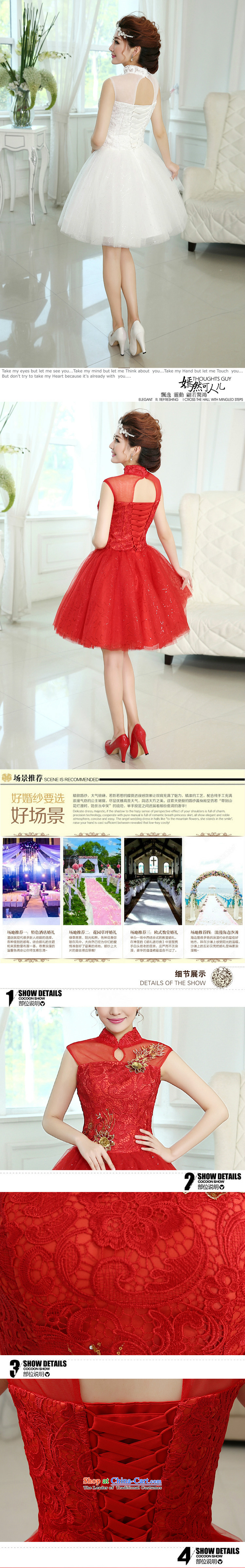 Charlene Choi Spirit New Word 2015 shoulder The Princess Bride bon bon skirt flowers of marriage for short wedding dress bridesmaid skirt LF260 RED M picture, prices, brand platters! The elections are supplied in the national character of distribution, so action, buy now enjoy more preferential! As soon as possible.