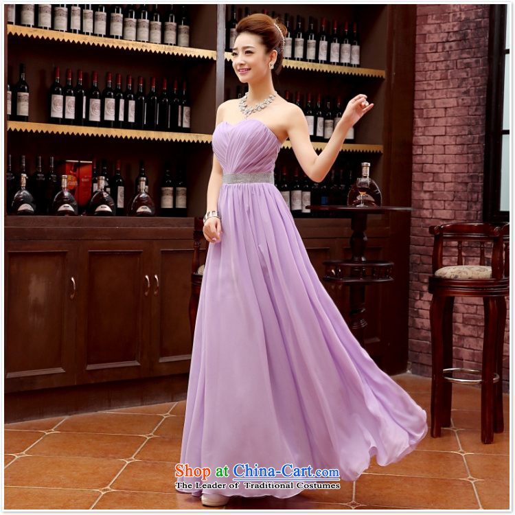 Charlene Choi Ling 2015 new Korean Red single shoulder straps long bride wedding dress bows services evening dresses annual dress purple L picture, prices, brand platters! The elections are supplied in the national character of distribution, so action, buy now enjoy more preferential! As soon as possible.