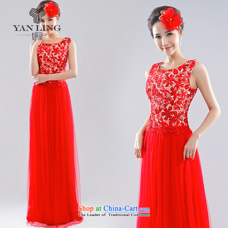 Charlene Choi Ling 2015 Red Dress Korean version of the new bride bows to marry a wedding Sau San field shoulder length) Blue XXL, LF1007 Charlene Choi spirit has been pressed shopping on the Internet