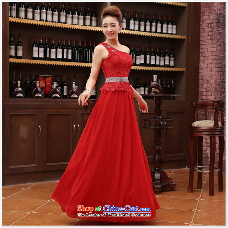 Charlene Choi Ling new 2015 marriages wedding dress bows service long red bridesmaid stylish anointed chest of autumn and winter female red L picture, prices, brand platters! The elections are supplied in the national character of distribution, so action, buy now enjoy more preferential! As soon as possible.