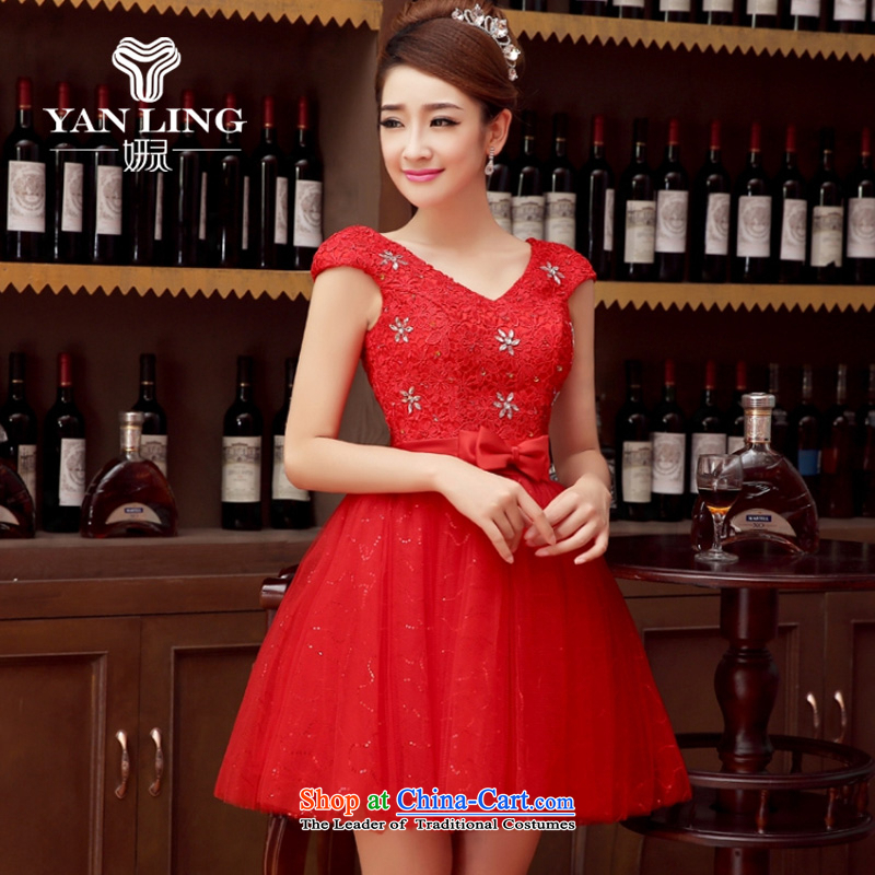 Charlene Choi Ling marriage wedding dresses short) equipped bridesmaid to bind with short of marriage evening dresses marriage small dress , L, Charlene Choi spirit has been pressed shopping on the Internet