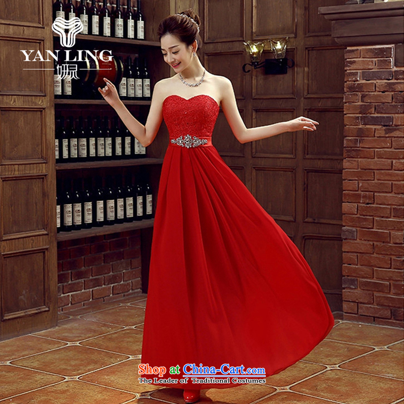 Charlene Choi Spirit of Red bride bridesmaid wedding dress marriage bows services wedding night wear long bride with the new 2015 , L, Charlene Choi spirit has been pressed shopping on the Internet