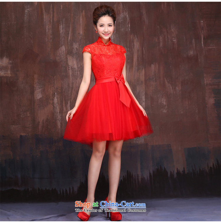 Charlene Choi Ling 2015 new wedding dress bridesmaid service wedding dresses bride bows services evening dress short, shoulder strap red L picture, prices, brand platters! The elections are supplied in the national character of distribution, so action, buy now enjoy more preferential! As soon as possible.