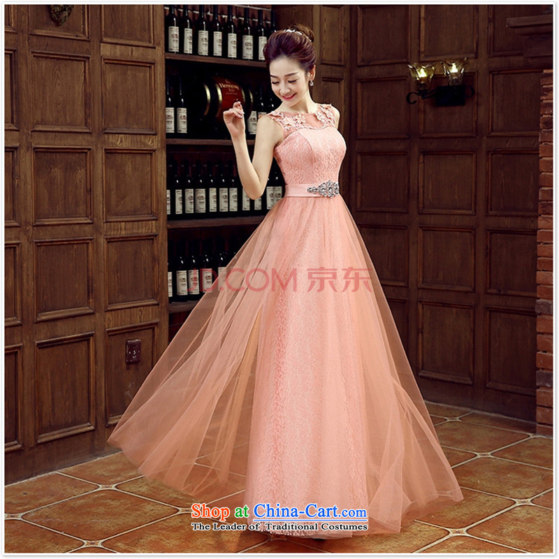 Charlene Choi Ling pink bride bridesmaid wedding dresses marriage shoulders bows services wedding night wear long shoulders 2015 new rose , L, Charlene Choi spirit has been pressed shopping on the Internet