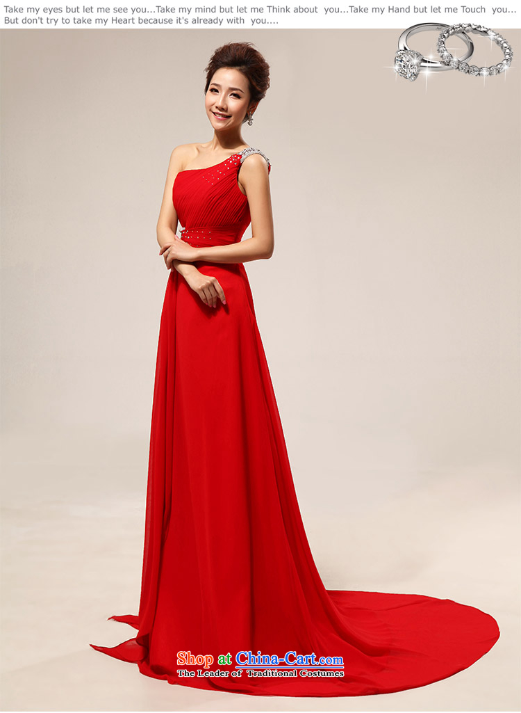 Charlene Choi Ling 2015 new stylish shoulder drill on a small red tail bows services evening dresses wedding dresses LF132 XL Photo, prices, brand platters! The elections are supplied in the national character of distribution, so action, buy now enjoy more preferential! As soon as possible.