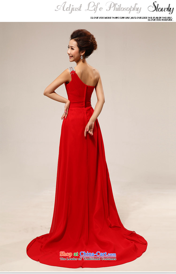 Charlene Choi Ling 2015 new stylish shoulder drill on a small red tail bows services evening dresses wedding dresses LF132 XL Photo, prices, brand platters! The elections are supplied in the national character of distribution, so action, buy now enjoy more preferential! As soon as possible.