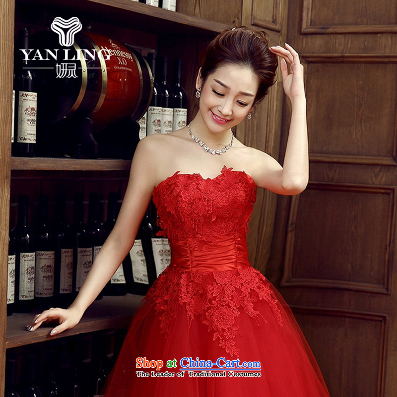 Charlene Choi Ling bride dress marriage services new marriage bows stylish small red dress female Dress Short, banquet spring and summer XXL