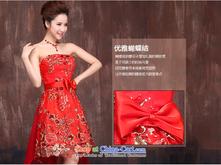 Charlene Choi Ling 2015 new front stub long after the strap dress qipao gown red brides marriage short) bows services XL Photo, prices, brand platters! The elections are supplied in the national character of distribution, so action, buy now enjoy more preferential! As soon as possible.