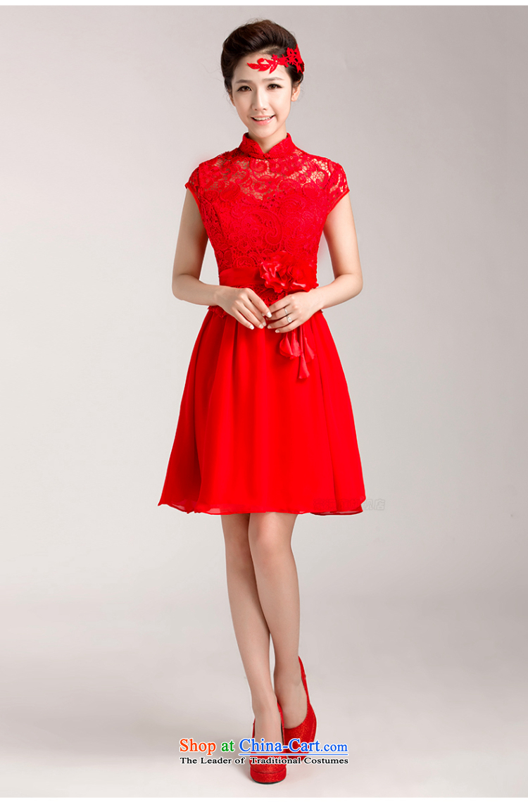 Charlene Choi Ling 2015 new marriages bows services red) Wedding dress lace qipao short-sleeved XXL picture, prices, brand platters! The elections are supplied in the national character of distribution, so action, buy now enjoy more preferential! As soon as possible.
