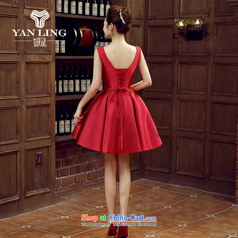 Charlene Choi Ling bride dress marriage services new marriage bows stylish small red dress female Dress Short, banquet spring and summer M Charlene Choi spirit has been pressed shopping on the Internet
