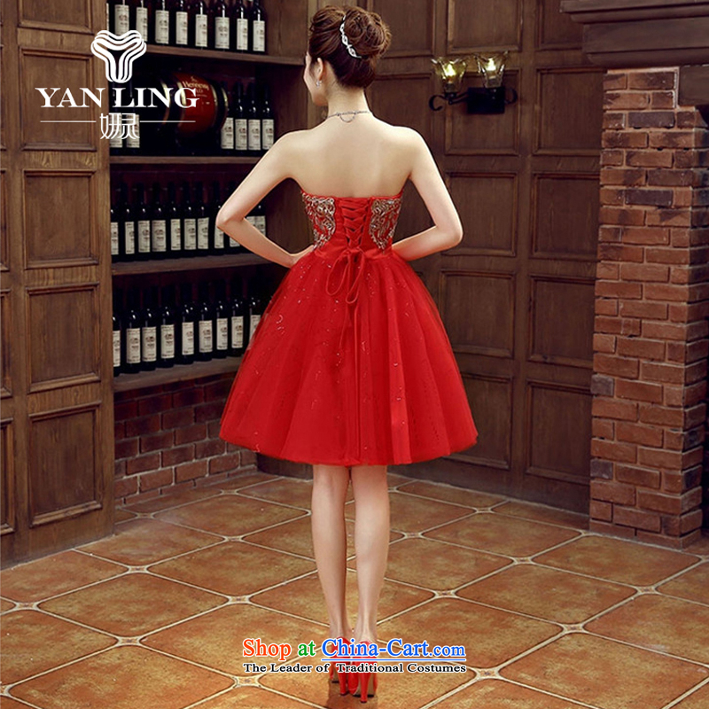 Charlene Choi Ling bride dress marriage services new marriage bows stylish small red dress female Dress Short, banquet spring and summer XL, Charlene Choi spirit has been pressed shopping on the Internet