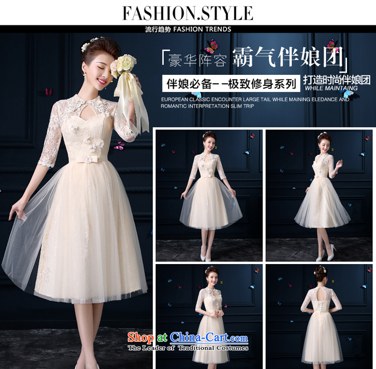 The privilege of serving-leung new 2015 Summer in long bridesmaid wedding dresses services female small bridesmaid mission with collar dresses sister States in the Cuff - L picture, prices, brand platters! The elections are supplied in the national character of distribution, so action, buy now enjoy more preferential! As soon as possible.