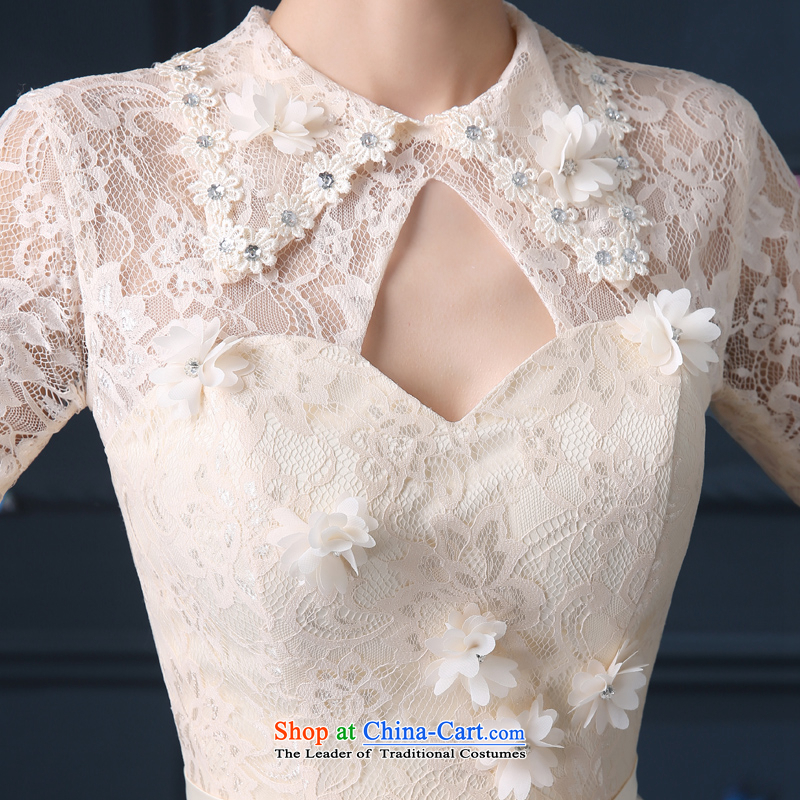 The privilege of serving-leung new 2015 Summer in long bridesmaid wedding dresses services female small bridesmaid mission with collar dresses sister States in the cuff , L, honor - Service-leung , , , shopping on the Internet