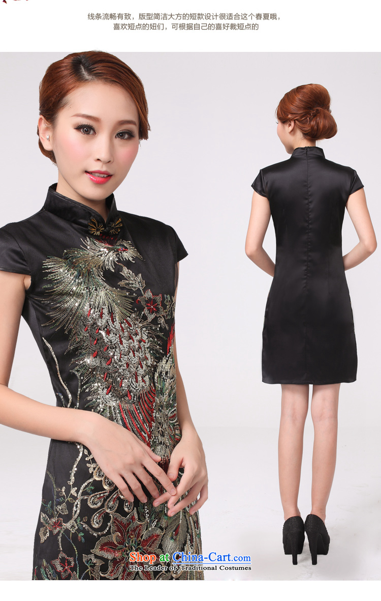 The fragrance of the Multimedia 2015 New Peacock hot embroidered peacock wedding celebration for the moms qipao qipao improved black L picture, prices, brand platters! The elections are supplied in the national character of distribution, so action, buy now enjoy more preferential! As soon as possible.
