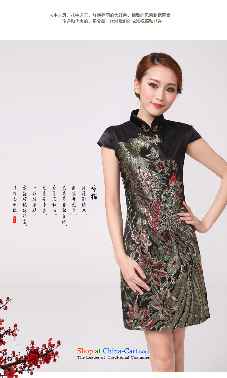 The fragrance of the Multimedia 2015 New Peacock hot embroidered peacock wedding celebration for the moms qipao qipao improved black L picture, prices, brand platters! The elections are supplied in the national character of distribution, so action, buy now enjoy more preferential! As soon as possible.