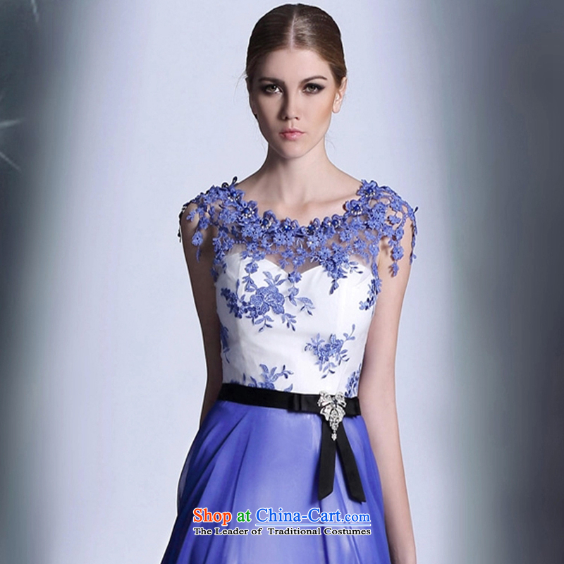 The first white into about 2015 new marriages bows services hosted a long red banquet marriage bridesmaid skirt blue bridesmaid services blue L