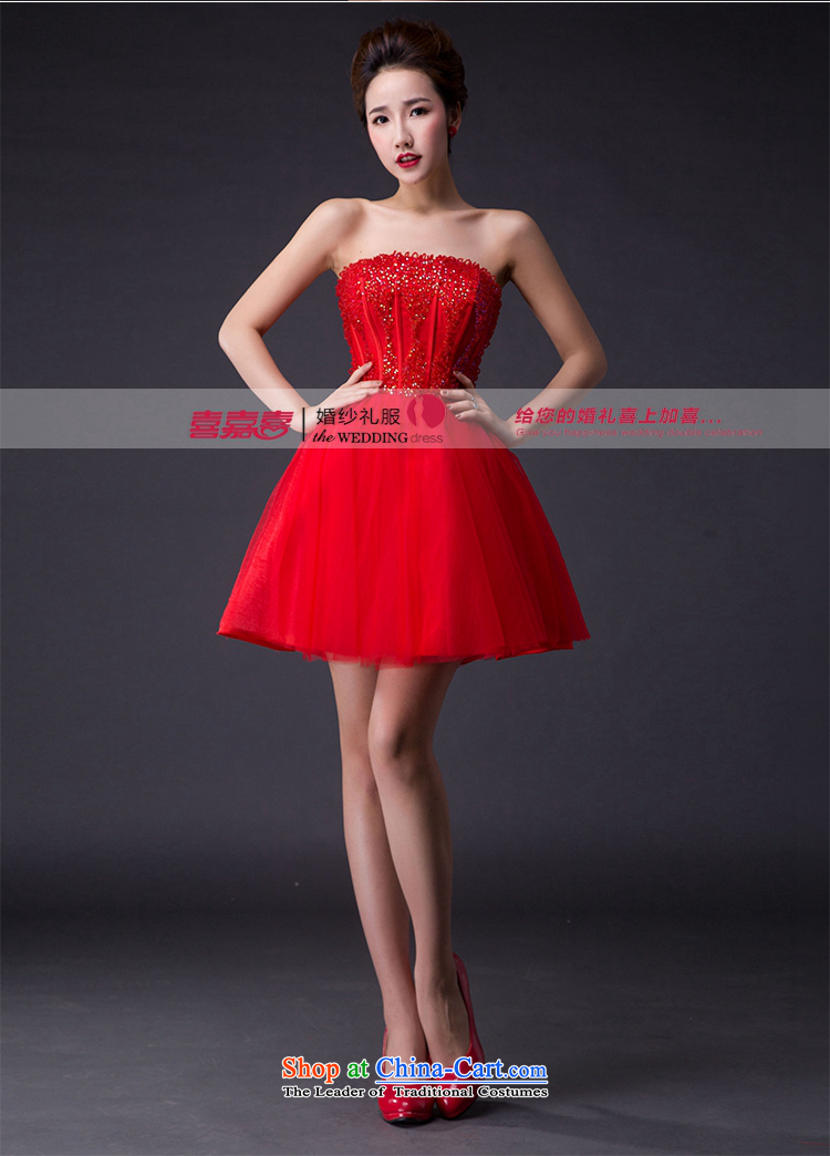 Hei Kaki 2015 new bows dress Korean stylish evening dresses and chest was chaired by annual concert dress skirt  JX09 champagne color pictures, prices, XXL brand platters! The elections are supplied in the national character of distribution, so action, buy now enjoy more preferential! As soon as possible.