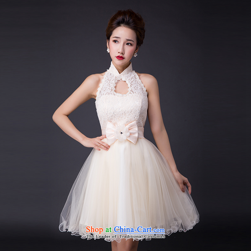 Hei Kaki wedding dresses 2015 new sexy Korean version of the Princess Bride also integrated with short-hang, irrepressible bon bon skirt bridesmaid JX10 serving champagne color XS, Hei Kaki shopping on the Internet has been pressed.